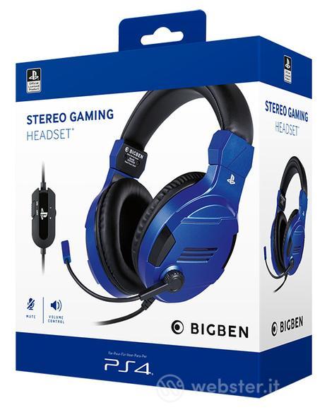 BB PS4 Cuffie con Microfono Stereo Gaming Blu