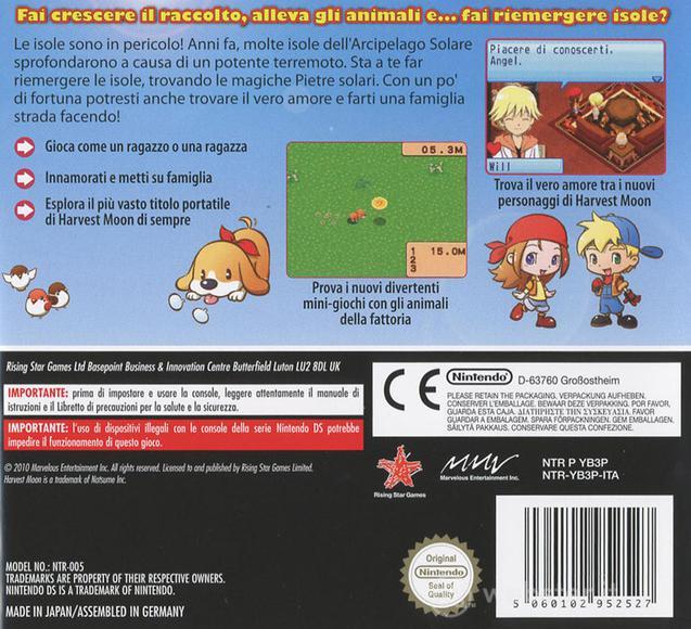Harvest Moon Sunshine Islands