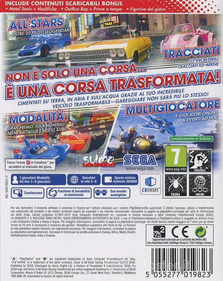 Sonic All Star Racing Transformed Ltd Ed