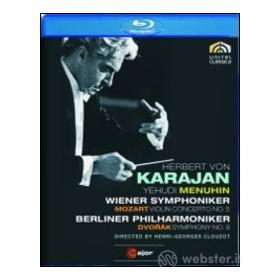 Herbert Von Karajan. Mozart Violin Concerto No. 5. Dvorák Symphony No. 9 (Blu-ray)
