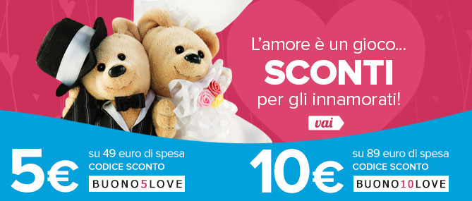 San Valentino: fino a 15 euro in Buoni Sconto per i tuoi regali